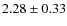 $2.28\pm0.33$