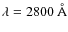 $\lambda=2800~\AA$