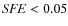 ${\it SFE}<0.05$