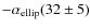 $-\alpha_{\rm ellip}(32\pm5)$