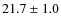 $21.7\pm1.0$