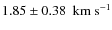 $1.85\pm0.38~{\rm ~km~s^{-1}}$