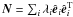 $\vec N = \sum_i\lambda_i\hat{\vec e}_i\hat{\vec e}_i^\mathrm T$
