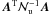 $\vec A^\mathrm T\mathcal N^{-1}_\mathrm u\vec A$