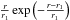 $ \frac{r}{r_{1}} \exp{\left (- \frac{r - r_{1}}{r_{1}} \right )}$