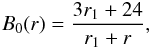 \begin{equation} B_{0}(r) = \frac{3r_{1}+24}{r_{1}+r}, \label{eq:radial2} \end{equation}