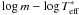 $\log m - \log T_{{\rm eff}}^{\rm *}$
