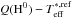 $Q({\rm H}^0) - T_{{\rm eff}}^{\rm *,ref}$