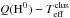 $Q({\rm H}^0)-T_{{\rm eff}}^{\rm clus}$
