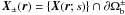 $\bX_{\pm}(\r)=\{\bX(\r;s)\}\cap\partial\Omega_{\rm b}^{\pm}$