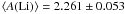 $\rm\left\langle {\it A}(Li) \right\rangle=2.261\pm0.053$