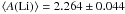 $\rm\left\langle {\it A}(Li) \right\rangle=2.264\pm0.044$