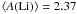 $\rm\left\langle {\it A}(Li)\right\rangle=2.37$