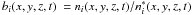\appendix \setcounter{section}{1} $b_i(x,y,z,t)~= n_i(x,y,z,t)/n_i^\ast(x,y,z,t)$