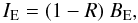 \begin{equation} \label{u2_4a} I_{\rm E} = (1-R)~B_{\rm E}, \end{equation}