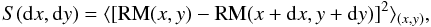 \appendix \setcounter{section}{1} \begin{equation} S({\rm d}x,{\rm d}y)=\langle [{\rm RM}(x,y)-{\rm RM}(x+{\rm d}x,y+{\rm d}y)]^2\rangle_{(x,y)}, \end{equation}