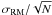 $\sigma_{\rm RM}/ \sqrt{N}$