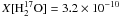 $X[{\rm H_2^{17}O}] = 3.2 \times 10^{-10}$
