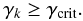 \begin{equation} \gamma_k \geq \gamma_{\rm crit}. \end{equation}