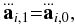 \begin{equation} \stackrel{...}{\textbf{a}}_{i,1} = \stackrel{...}{\textbf{a}}_{i,0}, \end{equation}