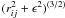 $({r}_{ij}^2 + \epsilon^2)^{(3/2)}$