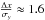$\frac{\Delta x}{\sigma_y}\approx 1.6$