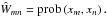 \begin{equation} % \label{eq:W_as_joint_probability} \hat W_{mn} = \prob\left(x_m,x_n\right). \end{equation}