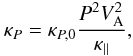 \begin{equation} % \kappa_P =\kappa_{P,0} \frac{P^2 V_{\rm A}^2}{\kappa_{||}}, \label{Eq:momentumcoefficient} \end{equation}