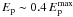 $E_{\rm p}\sim 0.4\,E_{\rm p}^{\rm max}$