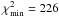 $\chi^{2}_{\rm{min}} = 226$