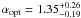 $\alpha_{\rm opt} = 1.35^{+0.26}_{-0.19}$