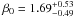 $\beta_0=1.69^{+0.53}_{-0.49}$