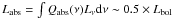 \appendix \setcounter{section}{1} $L_\mathrm{abs} = \int Q_\mathrm{abs}(\nu)\Lnu\dd\nu \sim 0.5\times\Lbol$
