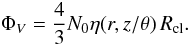 \begin{equation} \PhiV = \frac{4}{3}\No\eta(r,z/\theta)\,\Rcl{.} \end{equation}