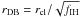 $r_\mathrm{DB} = r_\mathrm{cl}/\sqrt{\fIH}$