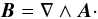 \appendix \setcounter{section}{1} \begin{equation} \vec{B}=\nabla \wedge \vec{A} \cdot \end{equation}