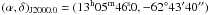 $(\alpha, \delta)_{\rm J2000.0} = (13^{\rm h}05^{\rm m} 46\fs0, -62\degr 43\arcmin 40\arcsec)$