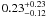 $0.23^{+0.23}_{-0.12}$