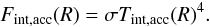 \appendix \setcounter{section}{1} \begin{equation} F_\mathrm{int,acc}(R)=\sigma T_\mathrm{int,acc}(R)^4. \end{equation}