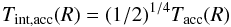\appendix \setcounter{section}{1} \begin{equation} \label{eq:temp-acc} T_\mathrm{int,acc}(R)=(1/2)^{1/4}T_\mathrm{acc}(R) \end{equation}