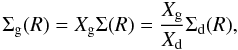 \appendix \setcounter{section}{4} \begin{equation} \label{eq:dens-gas} \Sigma_\mathrm{g}(R)=X_\mathrm{g}\Sigma(R)=\frac{X_\mathrm{g}}{X_\mathrm{d}}\Sigma_\mathrm{d}(R), \end{equation}