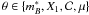 $\theta \in \{m^*_B, X_1, \col, \mu \}$