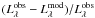 $(L_\lambda^\mathrm{obs}-L_\lambda^\mathrm{mod})/ L_\lambda^\mathrm{obs}$
