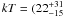 $kT = (22^{+31}_{-15}$