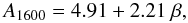 \begin{equation} A_{1600} = 4.91+2.21~\beta, \label{eq_bowens} \end{equation}