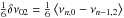 $\frac{1}{6}\delta \nu_{02} = \frac{1}{6} \left\langle \nu_{n,0} - \nu_{n-1,2} \right\rangle $