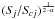 $(S\!_{j}/S\!_{cj})^{\frac {1} {2-\alpha}}$