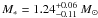 $M_{*}=1.24_{-0.11}^{+0.06}~M_{\odot}$