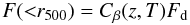 \begin{equation} F({<}r_{500})=C_{\beta}(z,T)F_{\rm d} \end{equation}