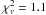 $\chi^2_{\nu}=1.1$